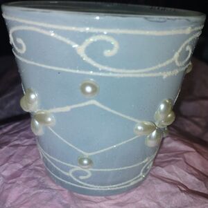 Pearl-Accented Frosted Votive
